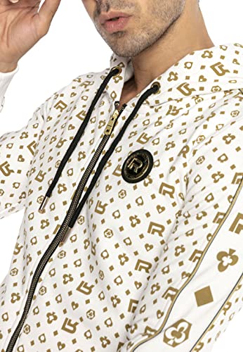 516esay g l.jpg Redbridge Designer Hoodie – Luxus-Streetwear Sweatjacke mit Reißverschluss und Allover-Muster – für Streetstyle-Fans im