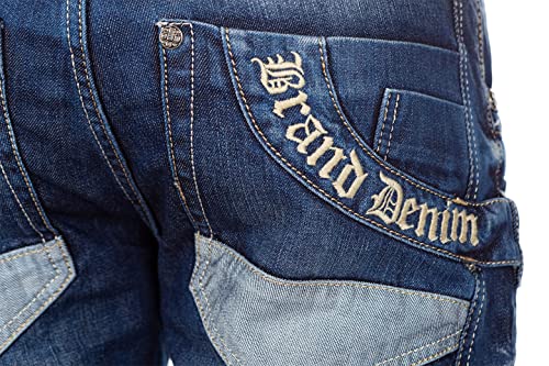 51a63vyhffl.jpg Cipo & Baxx Herren Jeans – Stylische Denim-Mode mit hohem markanten Designs | Regular & Slim Fit | Stonewashed Efekte fü
