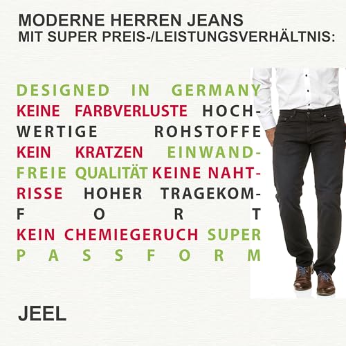 51bfuxjoldl.jpg JEEL Herren-Jeans Regular-Fit Straight-Cut Stretch Jeans-Hose Basic Washed - Modelesstürmerovaすぎates,etaschens.*,Stretch