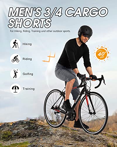 51hxmnm3hxl.jpg 33,000ft Herren Outdoor Shorts Sommer Hose UPF 50+ mit Viele Taschen für Wandern 33,000ft Herren Stretch Radhose Sommer