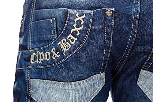 51pq5szgkzl.jpg Cipo & Baxx Herren Jeans – Stylische Denim-Mode mit hohem markanten Designs | Regular & Slim Fit | Stonewashed Efekte fü