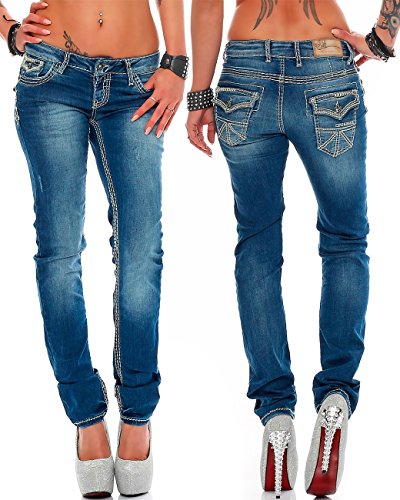 51qsqzdc8nl 1.jpg Cipo & Baxx Damen Jeans - Einzigartige Styles & Auffällige Designs | Trendige Farbkleckse & Komfortable Fit | Ideal für