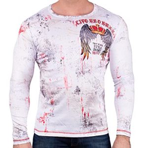 Cipo & Baxx Herren Longsleeves Besonders Extravagant Langarm-Shirt mit UK-Charme für Jedermann im Outdoorscenie mit Comf