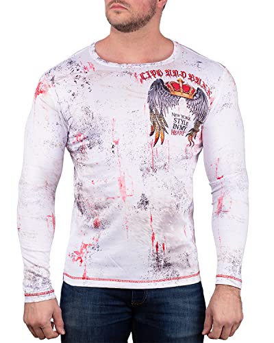 51x1j4sc20l.jpg Cipo & Baxx Herren Longsleeves Besonders Extravagant Langarm-Shirt mit UK-Charme für Jedermann im Outdoorscenie mit Comf