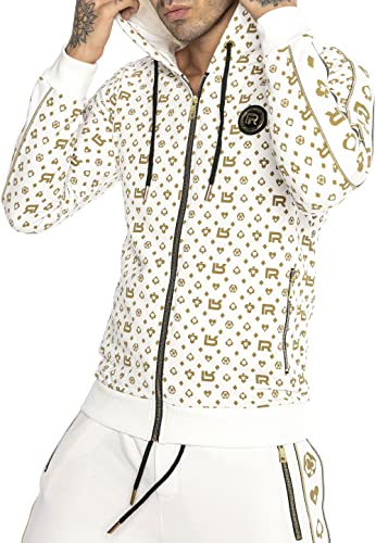 51ctu3wfgml.jpg Redbridge Designer Hoodie – Luxus-Streetwear Sweatjacke mit Reißverschluss und Allover-Muster – für Streetstyle-Fans im