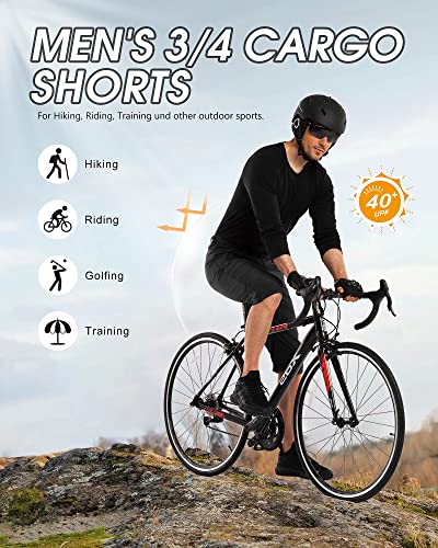 51fe3dhjdpl.jpg 33,000ft Herren Stretch Kurze Wanderhose mit Viele Taschen UPF 50+ für Outdoor Aktivitäten 33,000ft Herren Light Radho