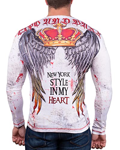 51jmyrits1l.jpg Cipo & Baxx Herren Longsleeves Besonders Extravagant Langarm-Shirt mit UK-Charme für Jedermann im Outdoorscenie mit Comf