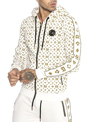 51kbasqffcl.jpg Redbridge Designer Hoodie – Luxus-Streetwear Sweatjacke mit Reißverschluss und Allover-Muster – für Streetstyle-Fans im