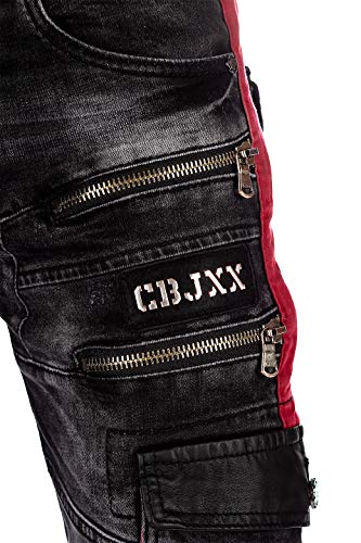 51ly spq66l 1.jpg Cipo & Baxx Herren Jeans - Stylische Denim-Mode mit hohem markanten Details | Regular & Slim Fit | Stonewashed & Used-Ef