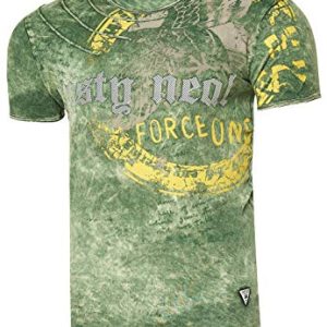 Rusty Neal Herren Printed Tee Shirt Stretch Baumwolle Kurzarm Regular Fit S M L XL XXL 3XL 228