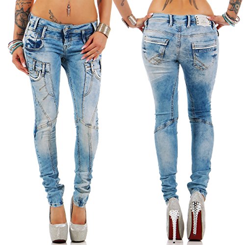 51z vfe54dl.jpg Cipo & Baxx Damen Jeans - Stylische Regular & Slim Fit Modelle mit Stretch | Bequeme Passform, Top Verarbeitung, Used-Lo